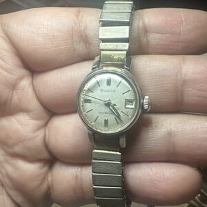 Working VTG 1963 Bulova Automatic 17J Self Winding Ladies Watch 20mm Fit 7" Rare